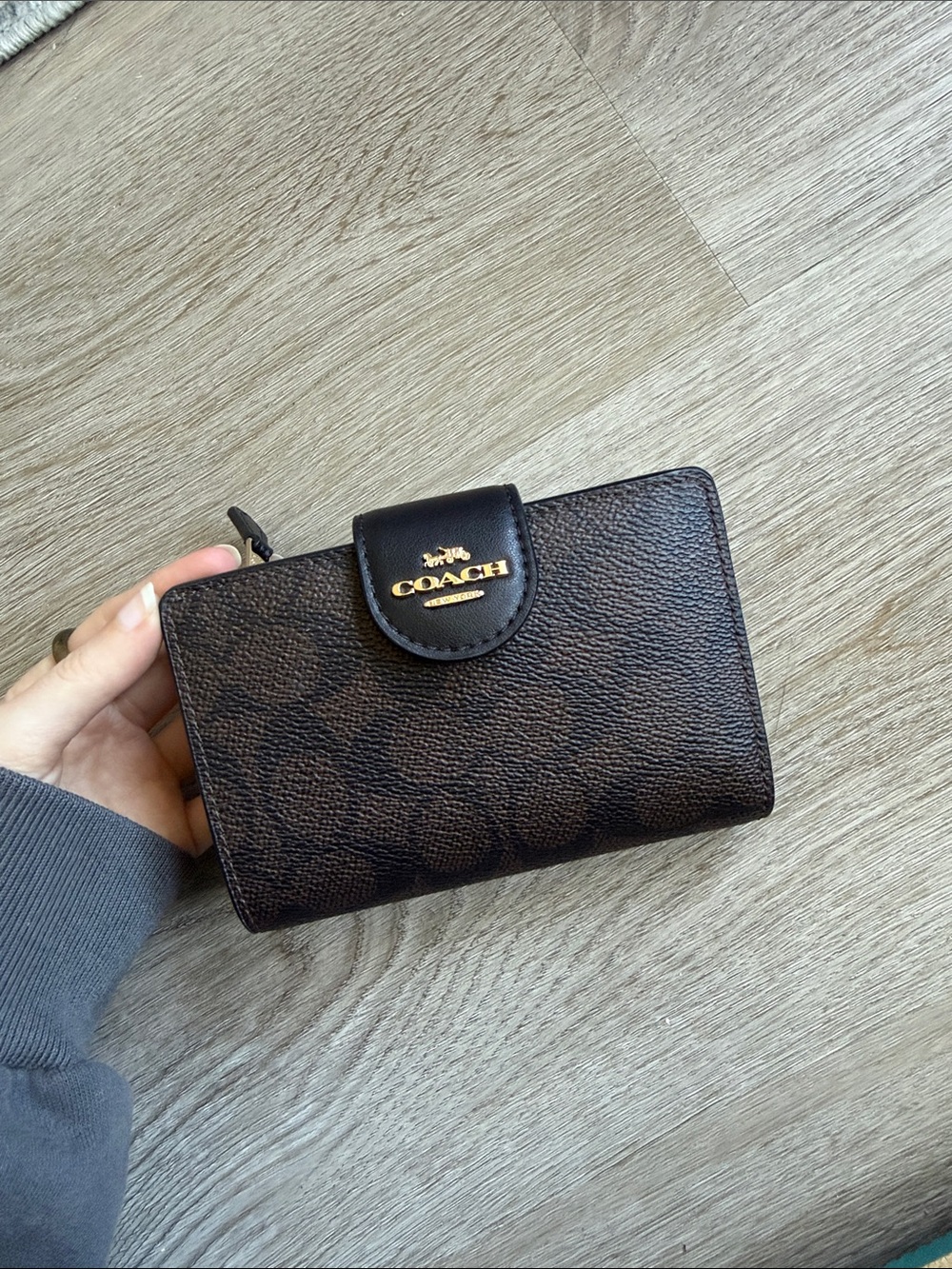 Coach medium corner-zip wallet